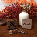 2023 New Custom logo Walnut Solid Tie Clip With Cufflink Wooden Box Set for Men