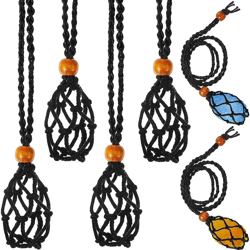 Crystal Necklace Cord with Empty Stone Holder Replacement Rope Quartz Stone Lanyard Other Category Product
