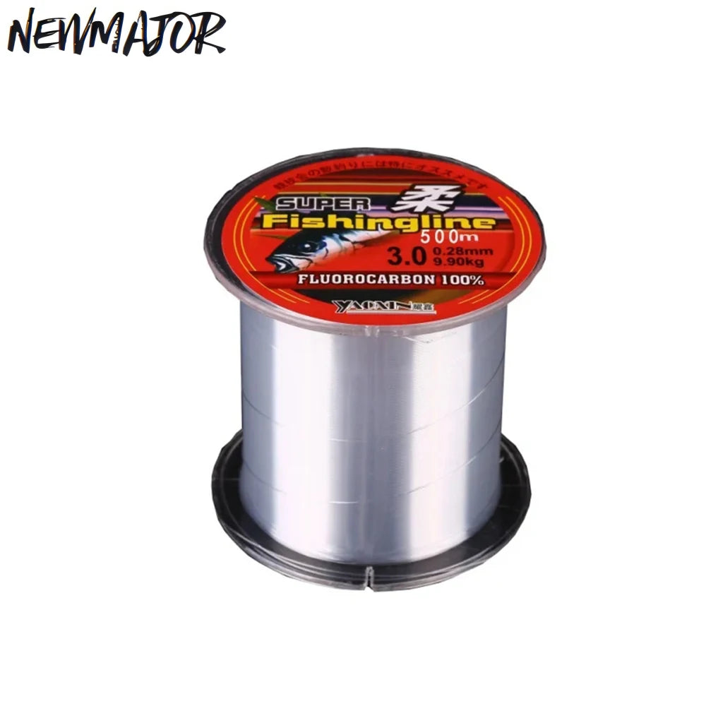NEWMAJOR 500m Fluorocarbon Coated Nylon High Strength Fishing Sink Line for Stream Lakes & Rivers