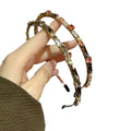 Korean Fashion Luxury Hair Headband Accessories Delicate Slim Sparkling Rhinestone Wrapped Hair Band Women Headband