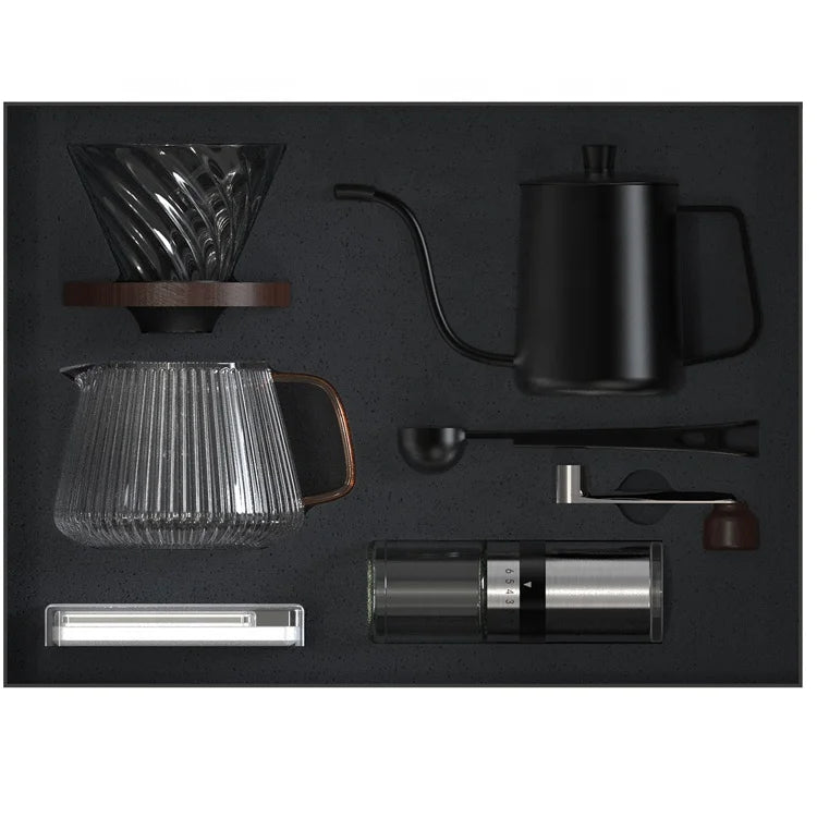 Coffee Set Ceramic Coffee Grinder Dripper Filter Kettle Travel Bag Kitchen Gift Set Barista Tools Espresso Coffee & Tea Sets