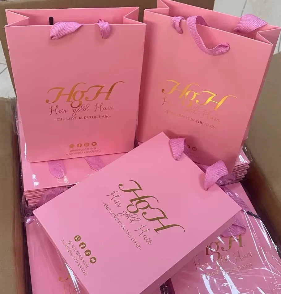 Paper Bag Custom Printed logo Luxury Clothing Shopping Paper Bags Boutique Recyclable Gift Bag With Cotton Rope