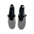 Women's Mesh Ballet Flats Fishnet Ballerina Flats Buckle Strap Flats Causal Daily Dress Shoes MegaBDM