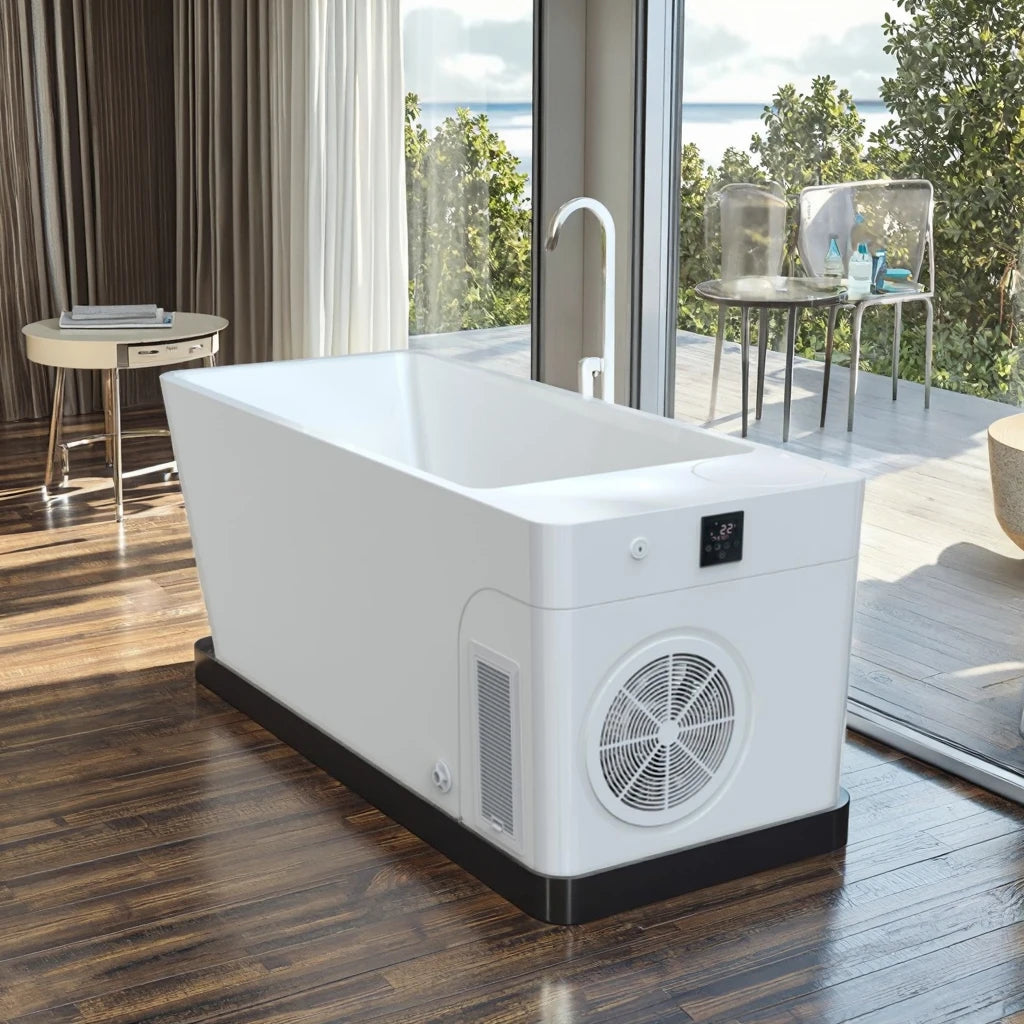 New Arrivals Acrylic Integrated Ice Bath Motion Recovery Cold Plunge  with Outside Control Panel