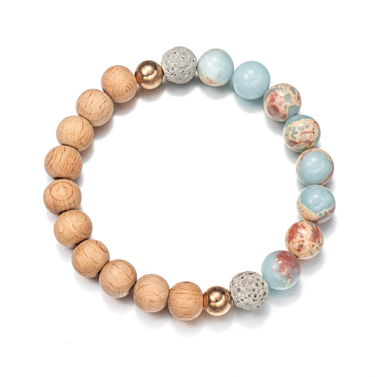 Universe Premium Space Planets Solar System Natural Stone Beads Bracelet Bangle for Women Men