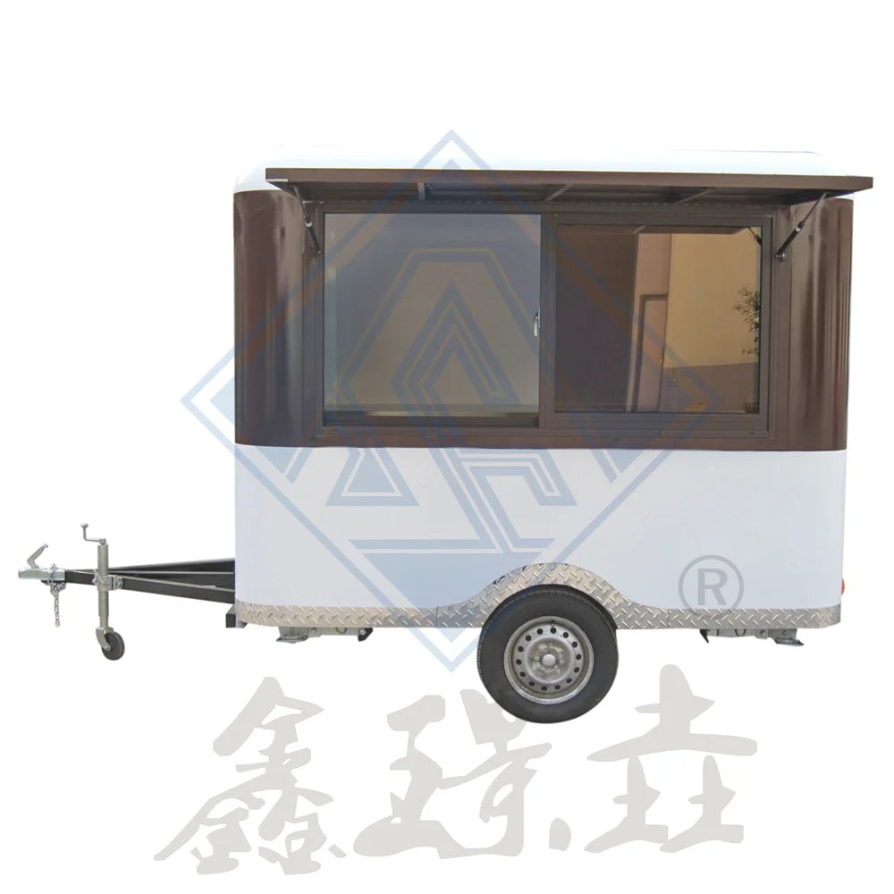 Commercial Multifunctional Square  Truck Electric Breakfast Cold Drinks Night Market Stall Food Truck Mobile Fast Food Truck