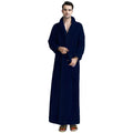 Winter Luxury Casual Thermal Breathable Super Soft Adult Coral Fleece Bathrobe Polyester Flannel Ankle Length Men