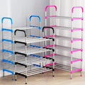 Portable Modern Collapsable 5 Layers Diy Galvanized Steel Foldable Living Room Shoe Rack Storage Organizer Cabinet