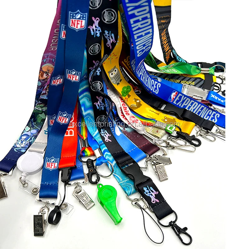 Soft Cloth Braided Neck Lanyard Durable Heat Transfer Sublimation Custom Teacher Lanyard with logo Custom