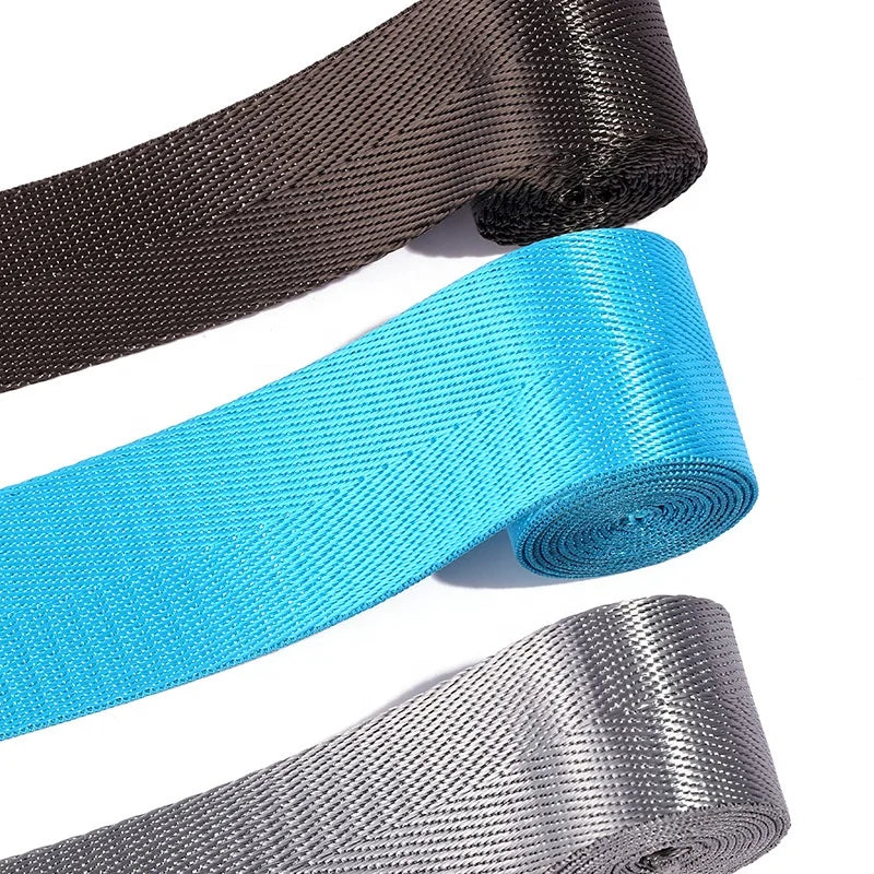 Wholesale Durable 1 Inch Herringbone Multi-Color Polyester/Nylon Webbing Custom Belt with Printed Logo and Woven Techniques