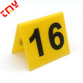 Custom Restaurant PVC Pizza Table Stand Display Holder V-Shape Clear Acrylic Wedding Party Table Number Stands