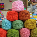 Factory Wholesale 200g Roll Knitting Hand Crochet Acrylic Yarn 5mm Round Strand Baby Milk Cotton Ring Soft Fancy Tufting Yarn