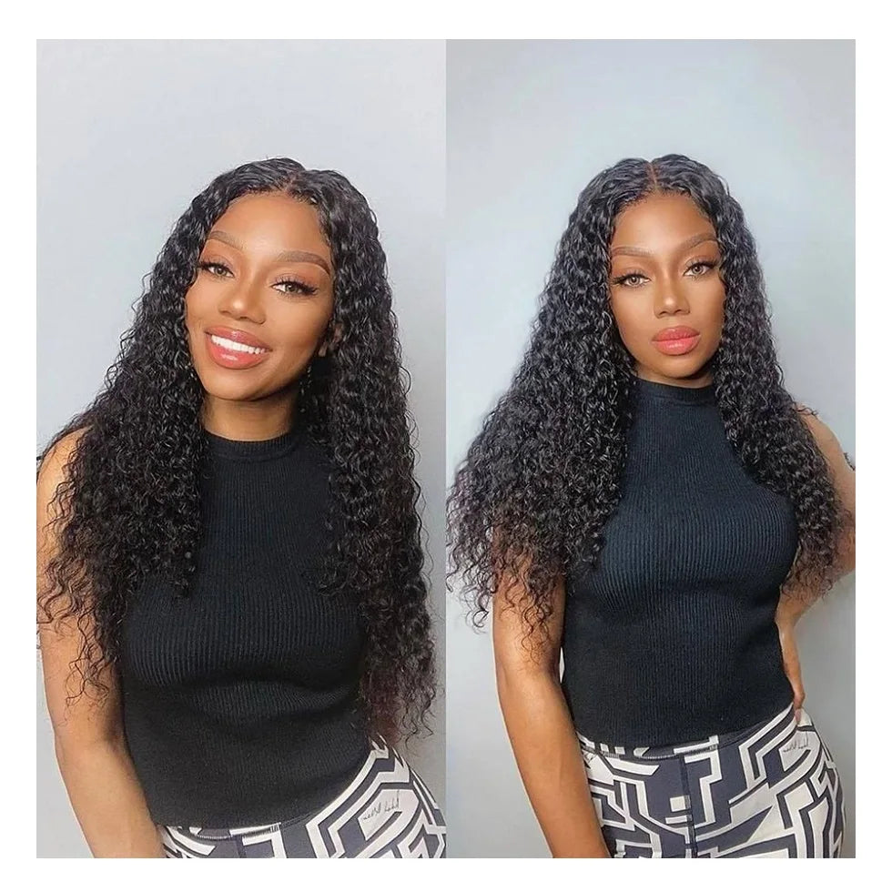 Kinky Curly Swiss Lace Frontal Wigs Vendor Natural Raw Brazilian Human Hair Lace Front Wig Wholesale Cheap Wig for Black Women