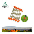 TP3009 10 Pcs Per Bag 20.5cm Steel Alloy Screw in Tent Camping Pegs Plastic Top with Carry Bag Hard Ground Rock Tent Peg Set