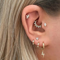 1PC Ear Piercing Earrings for Women Small Zircon Star Ear Tragus Helix Piercing Body Accessories Jewelry Gift