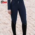 Custom Winter Equestrian Breeches Anti slip  Silicone Printing Winter Horse Riding Legging with Phone Pocket