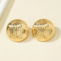 2023 New Arrival Fashion Round Metal Earrings New Punk Retro Fashion Round Hammered Stud Earrings Accessories Wholesale