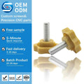 Yellow Plastic Head Thumb Screw M3 M4 M5 M6 Carbon Steel Zinc Plated Knurled Hand Tighten Adjustment Screws Tool-free Bolt