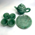 Factory Price Natural Crystal Hand Carved  Green Aventurine a Set of Teapots and Cups Caring for Healing