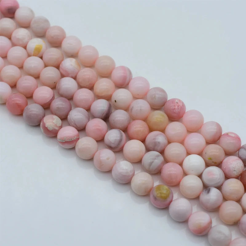 Trade Ansurance 4/6/8/10/12mm High Grade Natural Pink Opal Loose Beads