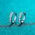 Silver 925 Original Total 0.6 Carat Brilliant Cut Gemstone Diamond Test Past  D Color Moissanite Square Screw Earrings for Women