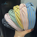 Stripe BOWKNOT HAIR HOOP SUMMER Japan and South Korea NEW TYPE GIRL HEART HAIR ACTS the ROLE of HAIR CARD WIDE PURE and FRE