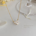 Women Fashion Valentine'S Day 2025 Jewelry Collares Para Mujer Gold Plated Diamond Zircon Bling Heart Necklace