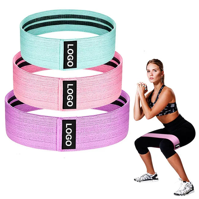 Wholesale Gym Yoga Non-rolling Exercise Booty Bands Hip Booty Circle Fitness Fabric Resistance Bands for Shaping
