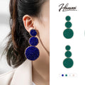 HOVANCI Bohemian Drop Dangle Earrings Multicolored Seed Beads Round Earrings Party Gift Stud Earring for Women