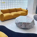 2023 New Design Luxury Stone Living Room End Table Diamond Shape Marble Coffee Tables