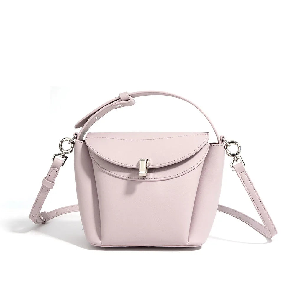 Luxury Genuine Head Layer Cowhide Minimalist Leather Bag Women Small Square Shoulder Bag Designer Crossbody Handbag