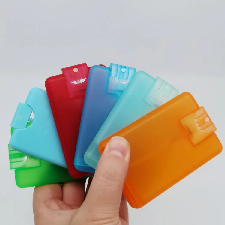 20ml Credit Card Flat Plastic PP Pocket Perfume Sprayer Bottle Credit Card Perfume Bottle 20ml Empty Stock Plastic Credit Card