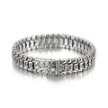 KALEN Punk Stainless Steel Jewelry Bracelets Flower Buckle Vintage Bracelet Men