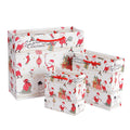 Factory Warehouse Custom Logo Size Pattern White Red Gift Paper Bag Christmas Design Gift Paper Bag Packaging