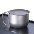 Titanium Coffee Mugs Set 500ml with Lid Portable Single-layer Drinkware Camping Water Cup