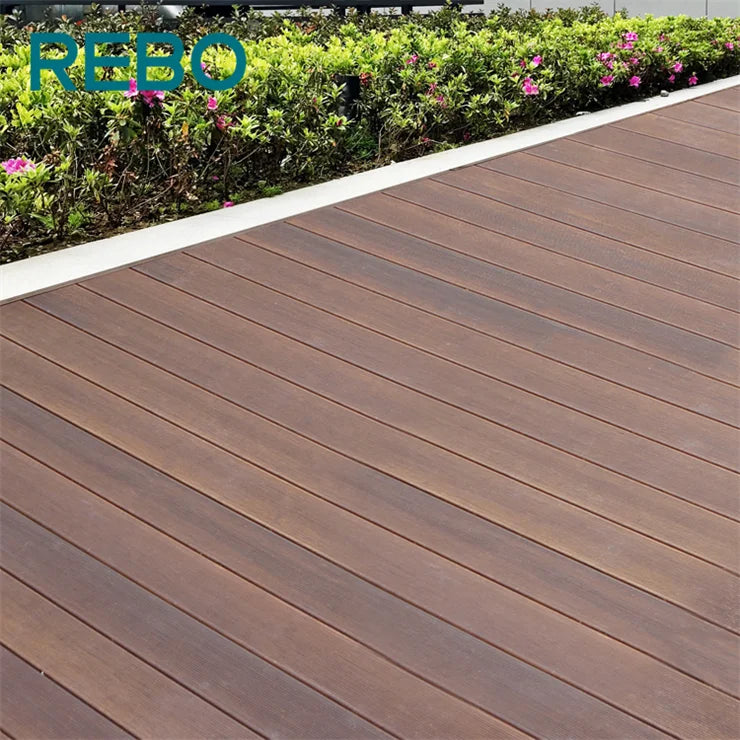 Modern Style High Density Anti-Slip Waterproof Outdoor Bamboo Decking Flooring Boards Easy Click Installation