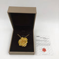 Wholesale Rose Dipped in Gold Color Plated Natural Rose Necklace for Woman's Birthday Christmas Valentine Gift