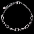 Sterling Silver 5*7mm Semi Mount Bracelet Empty Support Blank Claw Setting S925 Mountain Base Holder Without Stone for Inlay DIY