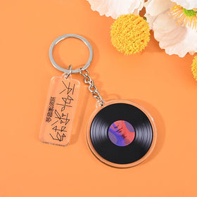 Custom Kpop Anime Cartoon Style Acrylic Keychain with UV Printing Custom Photo and Song Charms for Kpop Fans