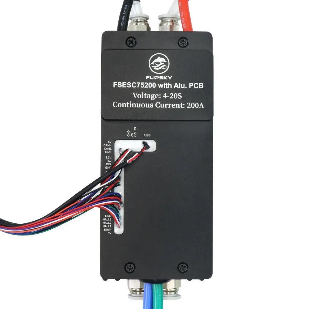 Flipsky 200A FSESC 75200 Electric Speed Controller Based on VESC with Watercooling Enclosure for Surfboard Fighting Robot