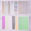 Black/Gold/Rose Gold/Silver Nail Strip Stickers Metal Strip Tape Adhesive DIY Foil Tips Nail Sticker Decals NK111