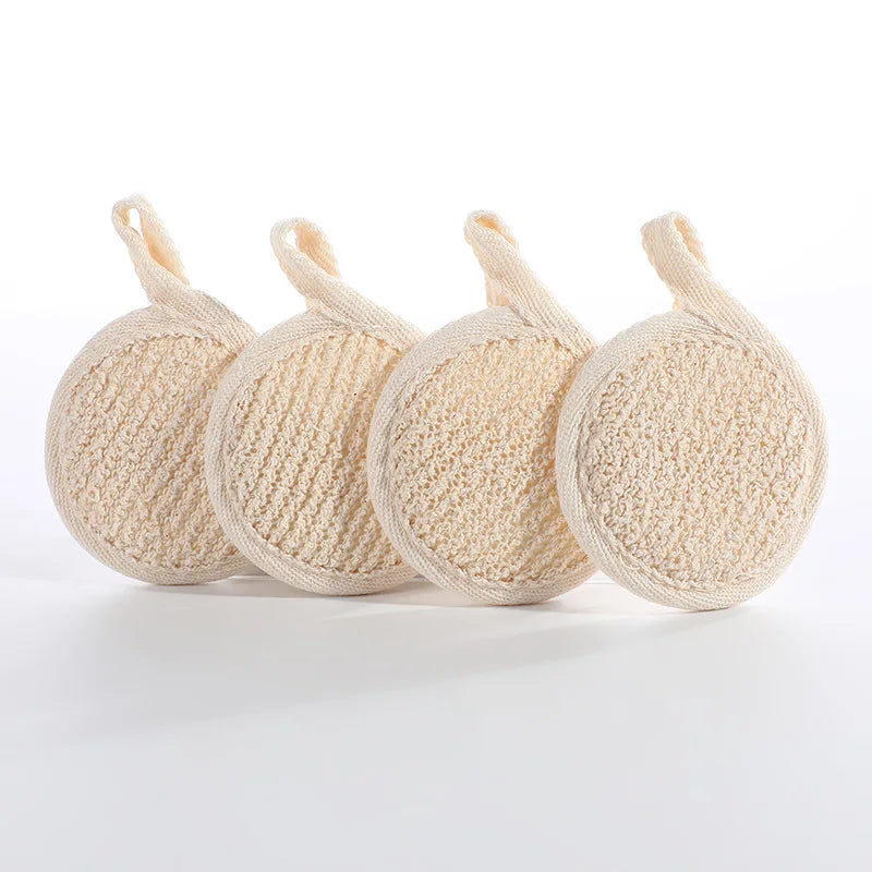 Natural Loofah Body Scrubber Exfoliator Washing Pad Loofa Back Body Scrub Strap Bath Shower Massage Spa