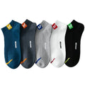 Spring and Summer Good Quality Slouch Soft Letter Jacquard Ankle Polyester Sports Socks for Men