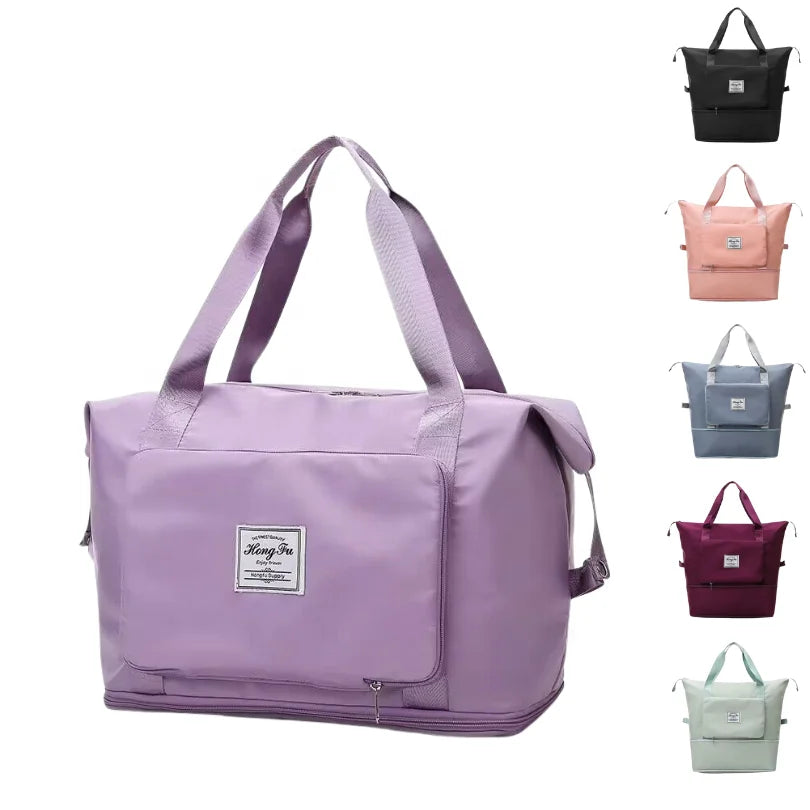 Fashion Latest Pink Overnight Water Proof Big Capacity Portable Blue Handbag Outdoors Stylish Folding Travel Bag