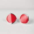 Wholesale  Silver Square Earrings for Women Girls Gift Hot Fashion sterling-silver-jewelry Red Earring Christmas Gift