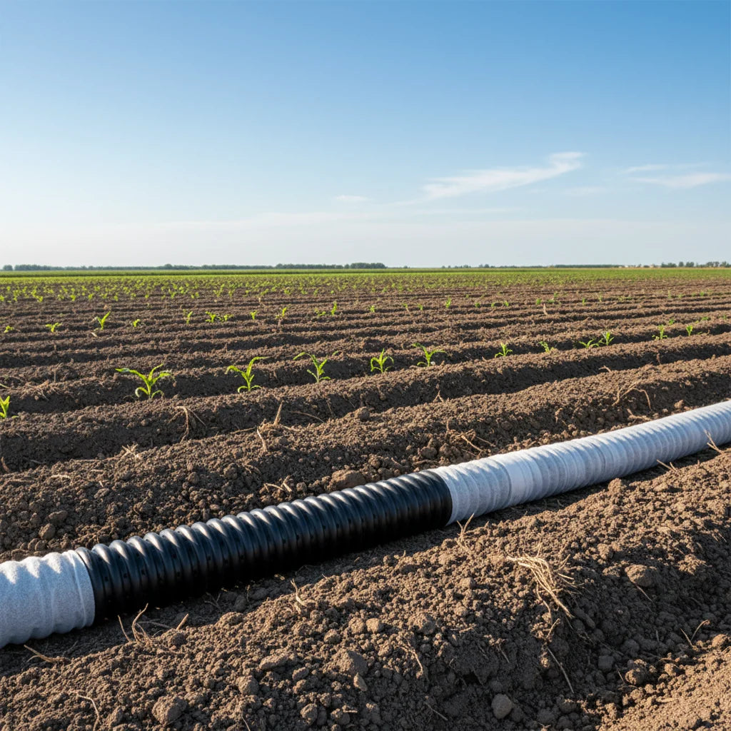 HDPE Black Corrugated Perforated Drainage AG Pipe with Socks