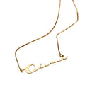 Qiuhan  Letters Personalized  Stainless Steel  Necklace Dropship 18k Gold Custom Name Necklace
