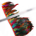 5-7 Inch DIY Chicken Rooster Patterned Feathers Trims Fringe Sewing Crafts Costumes Decoration Multi-Color Dye MegaBDM