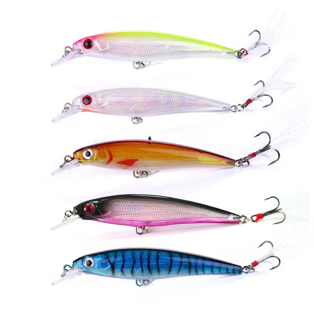 Hengjia Deep Diving ABS Minnow Bait 11cm 14g Bionic Bait Minnow Japan Feather Hook Fishing Lures
