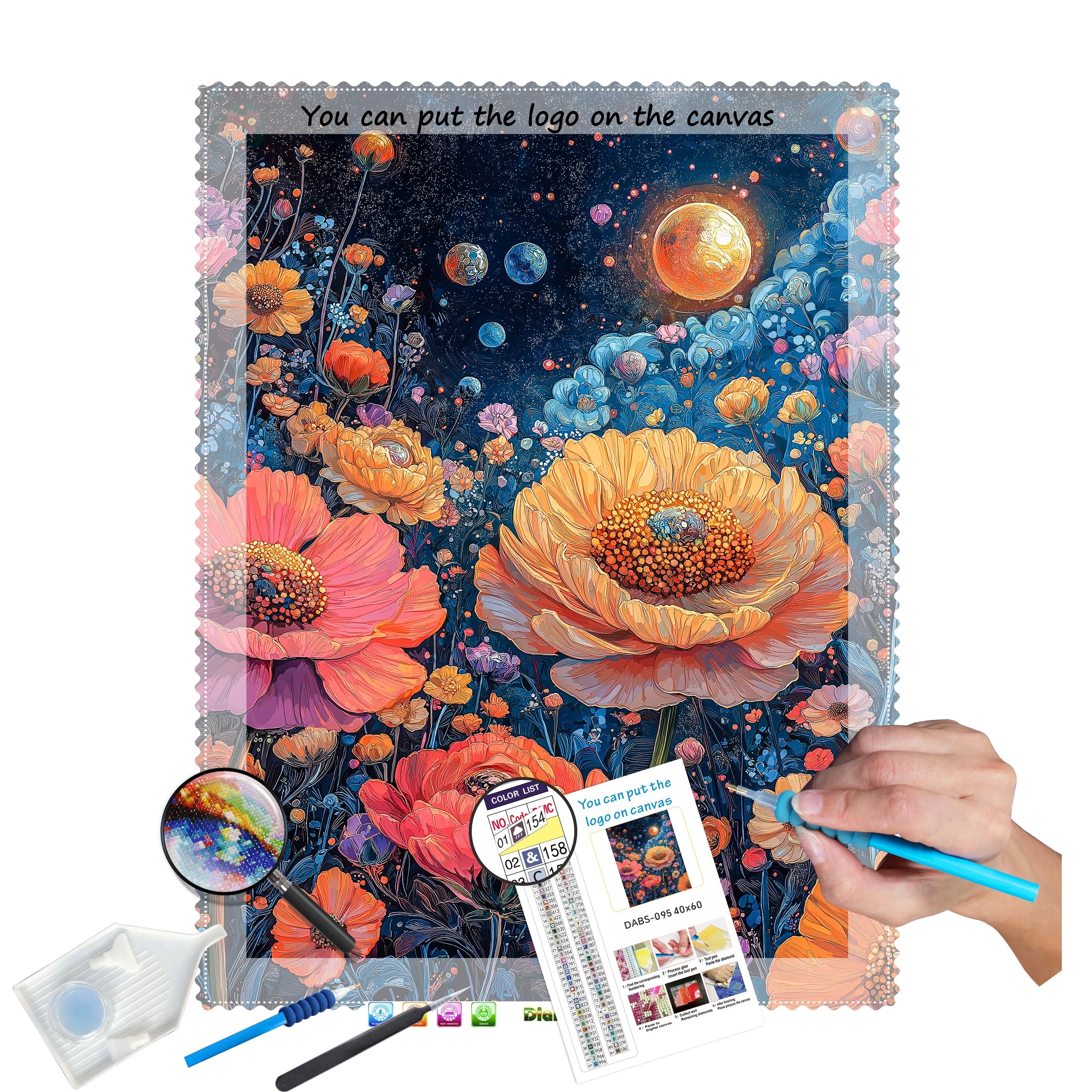 N-2212 DIY Diamond Painting Set Custom 30x40cm Photo Round/Square Drills Flower Diamond Art Painting